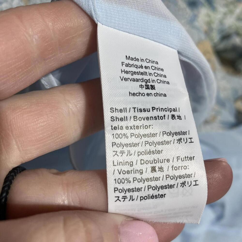 J. Crew Floral Long Sleeve Swing Dress Blue Floral Excellent Like New 6 - Picture 6 of 6